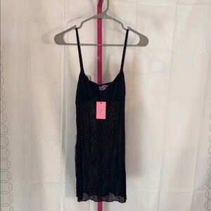 Edikted Black Lace Lingerie Dress Size Small